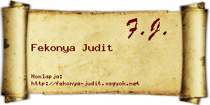 Fekonya Judit névjegykártya